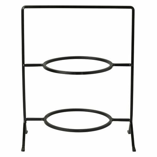 Two-level stand 27x17x34cm, PLANO, black|Metallic|Costa Nova