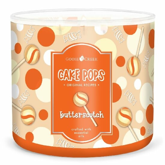 CAKE POP candle 0.41 KG BUTTERSCOTCH CAKE POP, aromatic in a jar, 3 wicks|Goose Creek