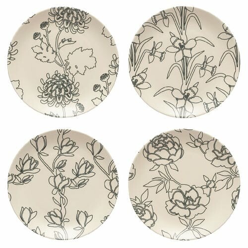 Dessert plate - set of 4 21cm, ELEMENTS, Flora (SALE)|Costa Nova