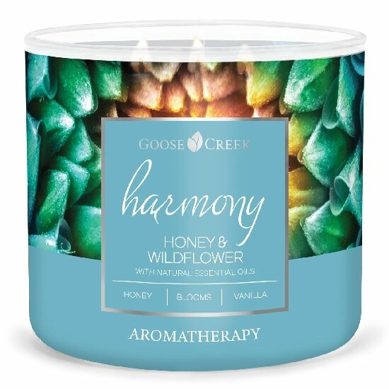 Świeca AROMATHERAPY 0,41 KG HONEY & WILDFLOWER, aromatyczna w słoiczku, 3 knoty|Goose Creek