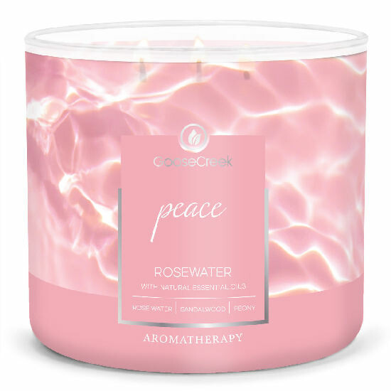 Sviečka AROMATHERAPY 0,41 KG ROSEWATER, aromatická v dóze, 3 knôty | Goose Creek