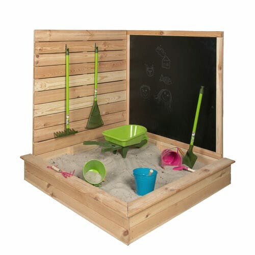 Corner sandbox with board 100% FSC, 115x115x115cm|Esschert Design