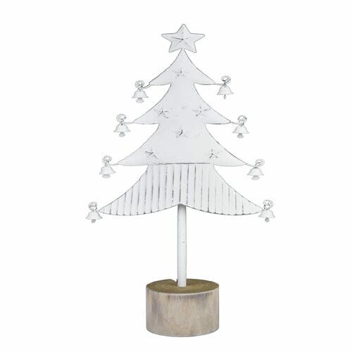 Decoration of trees on a base, white, 20x45x7cm, pc|Ego Dekor