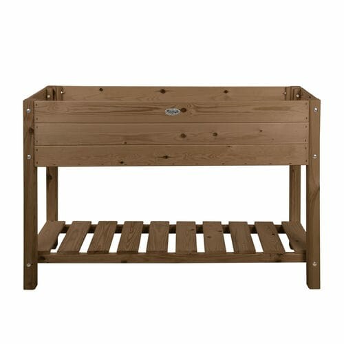 Planter with open storage space, brown, 119x41x78cm|Esschert Design