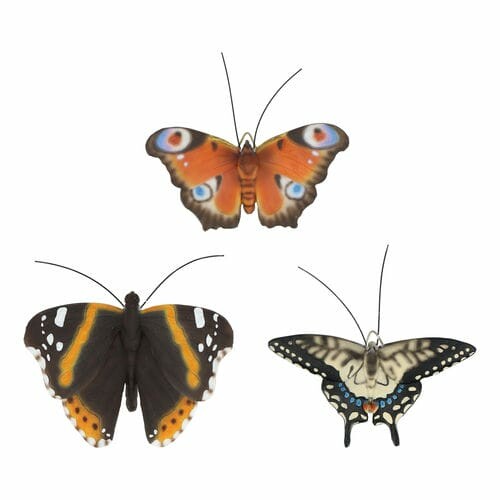 Butterfly wall-mounted OUTDOOR, butterfly(no.1)/black-yellow(no.2)/grey(no.3), 12cm|Esschert Design