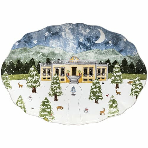 Oval tray 50x35cm THE NUTCRACKER, white|Casafina