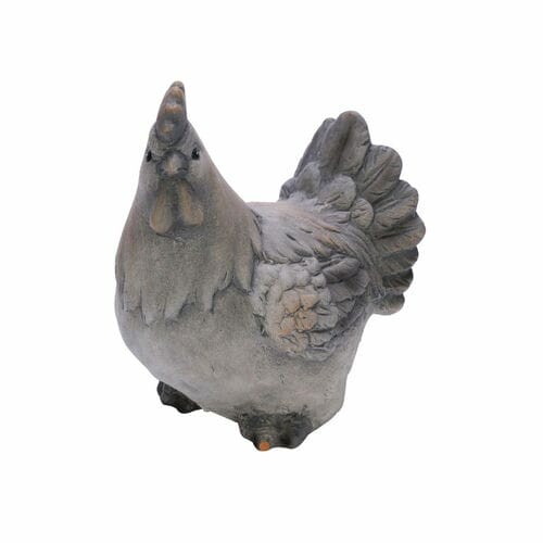 Chicken, grau, Ton, 13.5x10x14.5cm (SALE)|Ego Dekor