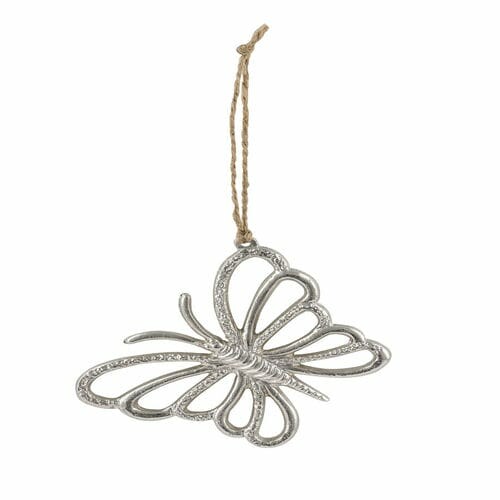 Hanging butterfly, silver|nickel, 8.5x6.5xcm (SALE)|Ego Dekor