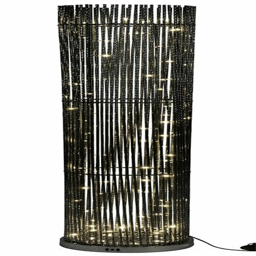 Lampa stołowa LED, aluminium, czarny, 60LED, ciepły biały, kabel 1,8m, 23x143cm|Ego Dekor