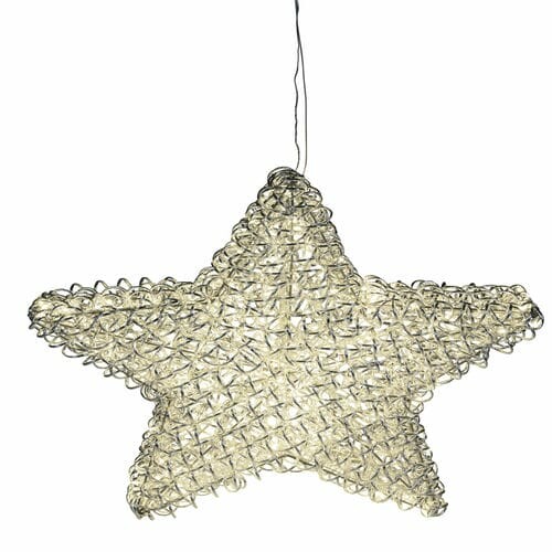 Star LED, 200LED, ciepła biel, kabel 5m, srebrna, 80x80x20cm|Ego Dekor