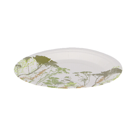 Disposable tray/plate, HERBAL, dia. 18cm, 8 pcs|Esschert Design