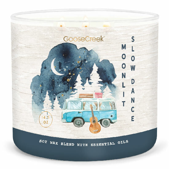 Candle WILDERNESS 0.41 KG MOONLIT SLOW DANCE, aromatic in a jar, 3 wicks|Goose Creek