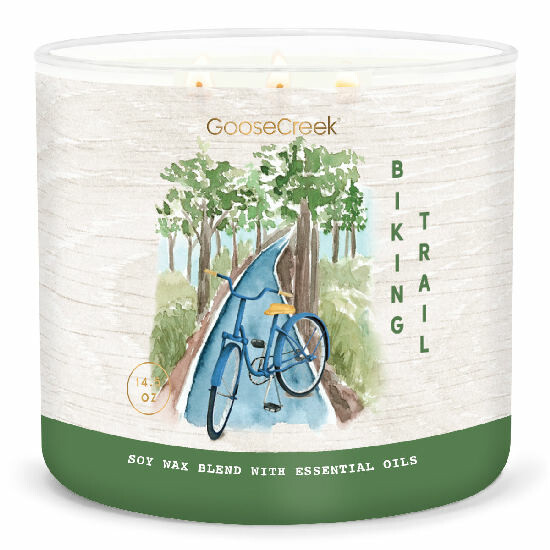 Candle WILDERNESS 0.41 KG BIKING TRAIL, aromatic in a jar, 3 wicks|Goose Creek