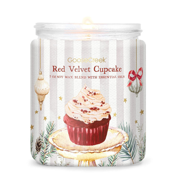 Świeca 1-knotowa 0,2 KG RED VELVET CUPCAKE aromatyczna w słoiku KP|Goose Creek