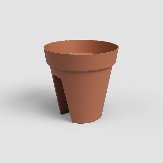 Doniczka CAPRI na balustradę 30 cm, plastik, brąz|TERRACOTTA|Artevasi