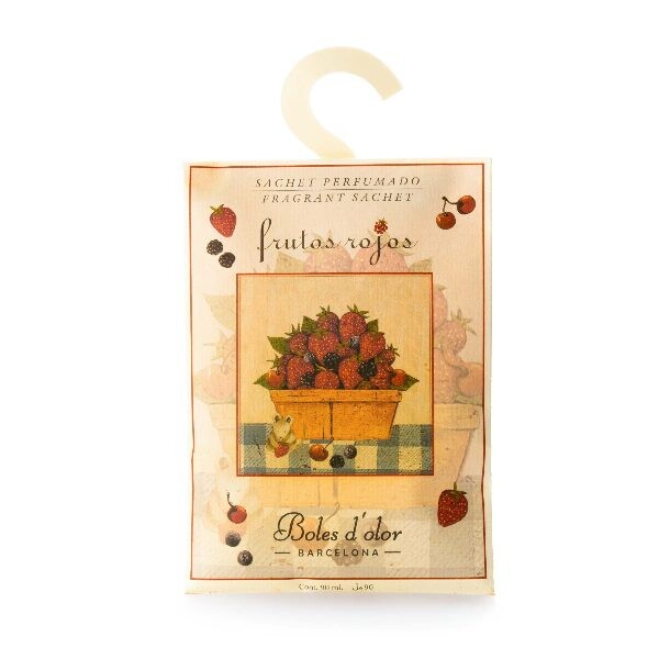 Torebka na perfumy DUŻA, papierowa, 12 x 17 x 0,3 cm, Frutos Rojos|Boles d'olor