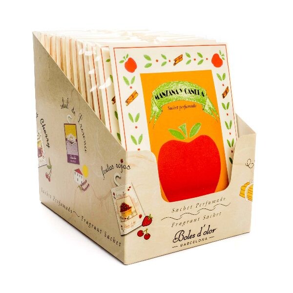 Torebka na perfumy DUŻA, papierowa, 12 x 17 x 0,3 cm, Manzana y Canela|Boles d'olor