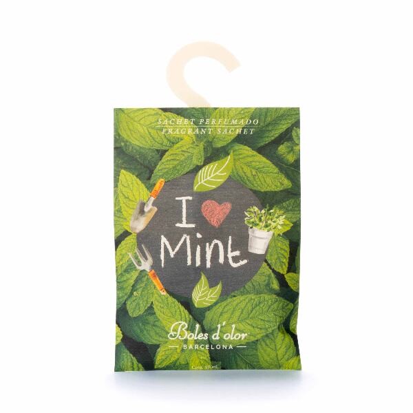 Woreczek na perfumy DUŻY, papierowy, 12 x 17 x 0,3 cm, I Love Mint|Boles d'olor