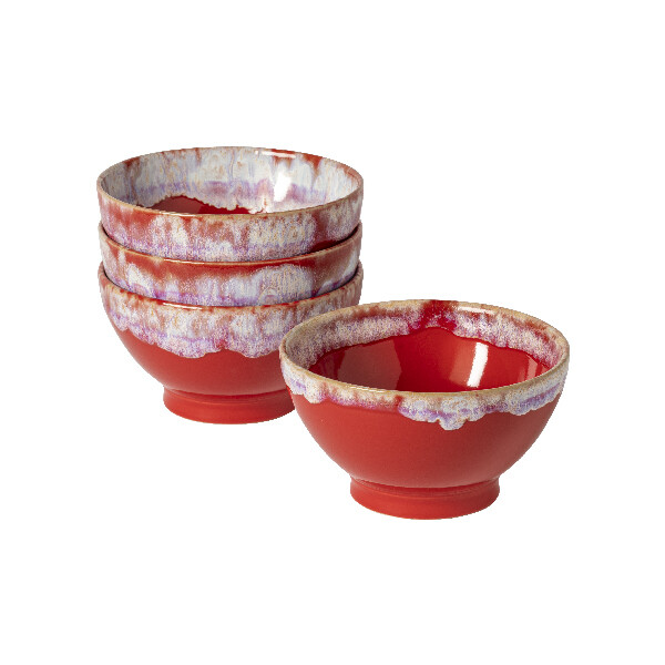 Miseczki - zestaw 4 szt. 15cm|0,55L, LATTE BOWLS, czerwone|Costa Nova