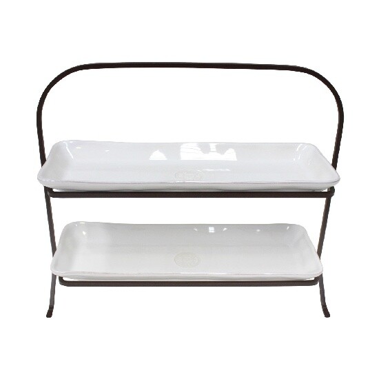 Two-level shelf 34 cm, NOVA, white|Costa Nova