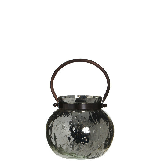 Lucia lantern, round, silver|Ego Dekor