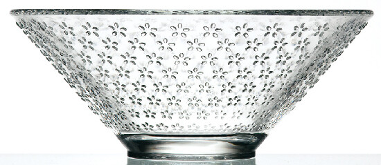 Bowl 0.73L, FLEURS, clear (SALE)|La Rochere