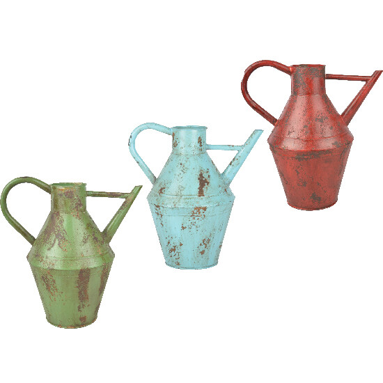 ED Water jug VINTAGE 5L, red/blue/green with patina, (SALE)|Esschert Design