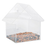 Booth/Feeder made of acrylic WINDOW, clear, 15x10x15cm, in a gift box|Esschert Design