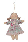 Cloth doll, brown dress|Ego Dekor