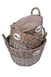 Basket with number, round, set of 3 | Ego Dekor