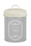 VINTAGE tea can, iron, size: 2 L, color: platinum grey|Ego Dekor