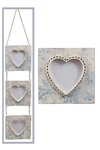 Photo frame 3 hearts, white-blue|Ego Dekor