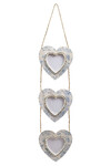 Heart photo frame, white-blue, 1.5 x 13 x 60 cm | Ego Dekor