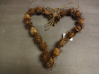 Wicker heart with wire|Ego Dekor