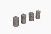 Advent candle 4, silver, M|Ego Dekor