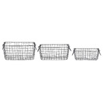 Wire box with handles, set of 3, M|Esschert Design