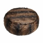 Pouf Alaska, diameter 55x25, brown|Ego Dekor