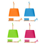 Scoop and broom COLOR for kids, 20x23x9cm, orange/blue/green/pink, FSC|Esschert Design