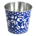 Flowerpot/Flowerpot cover PORTUGAL, blue, 16x14.5cm (SALE)|Esschert Design