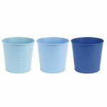 Flowerpot, metal, H. 15.4 cm PACKAGE CONTAINS 3 PIECES!|Esschert Design