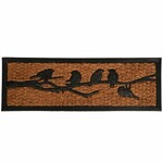 Doormat with coconut fiber and rubber Birds on a branch, 75 x 25 cm|Esschert Design