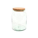 Aerarium from RECYCLED GLASS with cork closure, 18.5x18.5x26 cm|Esschert Design