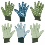 Women's garden gloves flower print, green/blue|Esschert Design