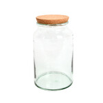 Aerarium from RECYCLED GLASS with cork closure 7 L, 18.5 x 18.5 x 32 cm|Esschert Design