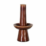 Vase with shelf 17cm|0.9L, LE JARDIN, brown (mahogany) (SALE)|Costa Nova