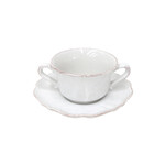 ED Mug with saucer, 0.4L, IMPRESSIONS, white|Casafina