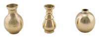 Metal vase, gold, h. 10 cm, package contains 3 pieces! (SALE)|Ego Decor