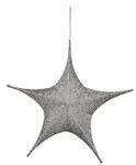 Fabric star, silver, M * (SALE)|Ego Dekor