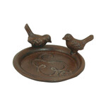 Bowl feeder with birds 