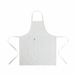 Apron 75 x 90 cm, light grey|stripe|Ego Dekor